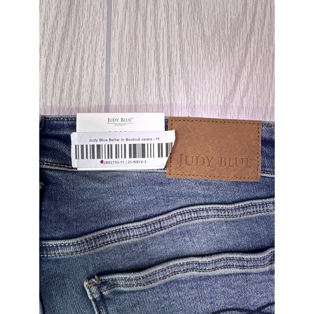 Judy Blue Alex Bootcut Mid Rise Jeans Dark Blue Wash Size 11/30 NEW - Picture 4 of 4